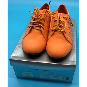 Herstyle Cerra Orange Lace-Up Oxfords Size 7 New Box Casual Flats Round Studs